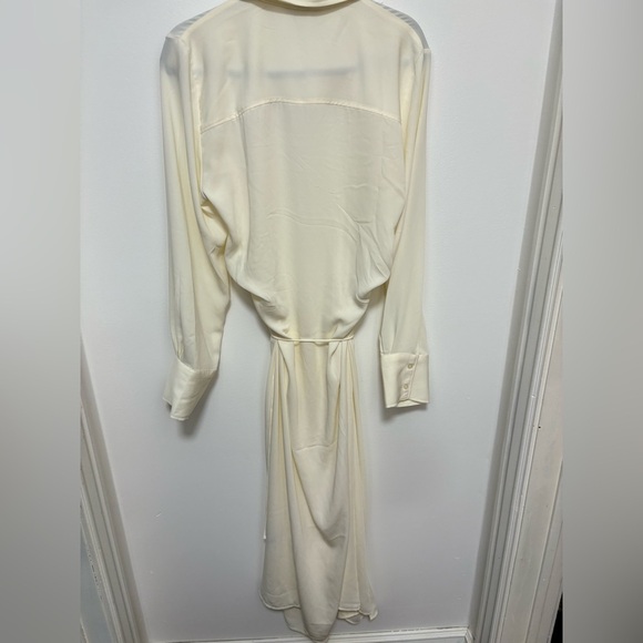 Lafayette 148 New York Cream Long Sleeve Dress - Picture 3 of 4